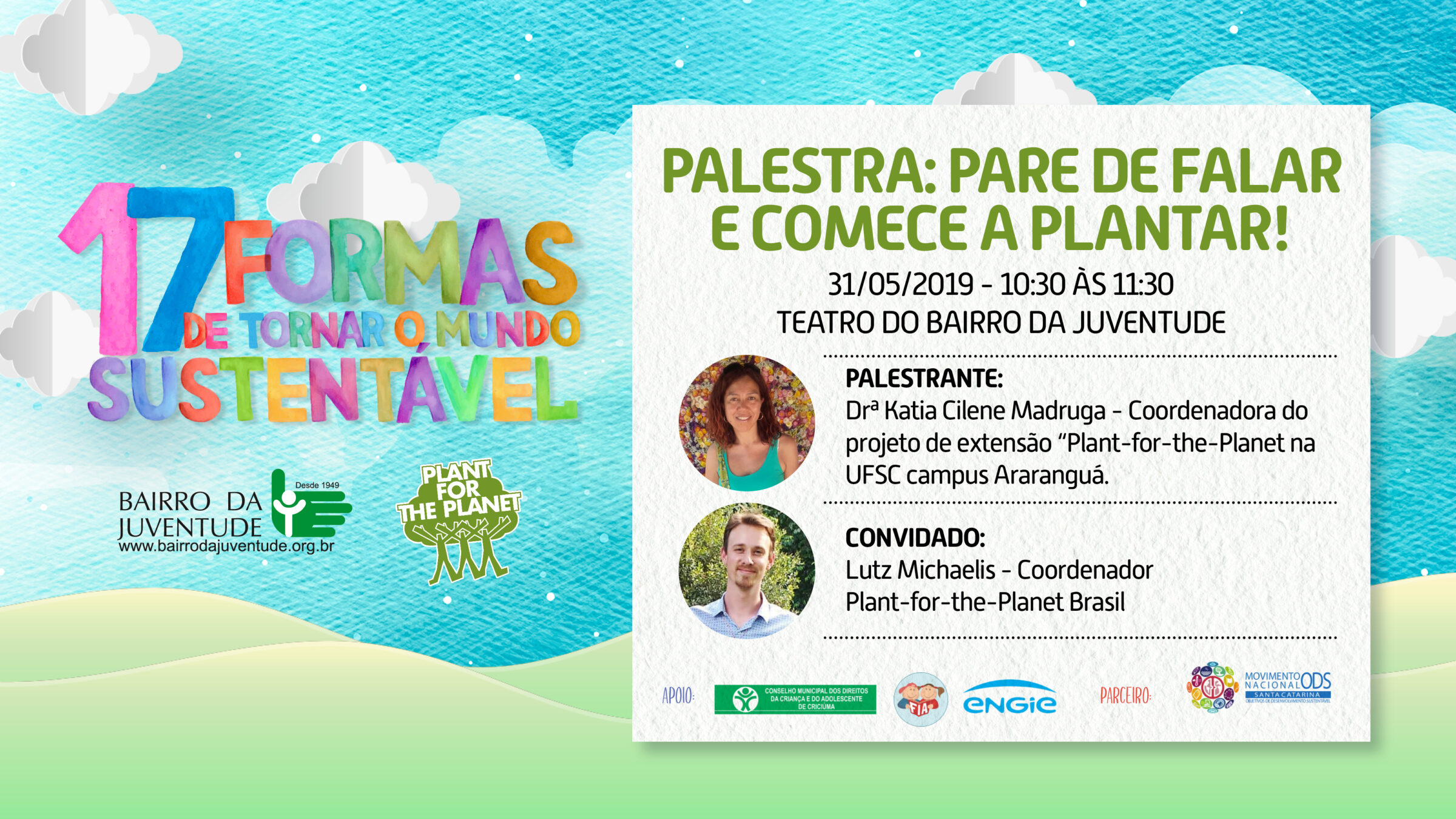  “Pare de falar e comece a plantar” será tema de palestra no Bairro da Juventude