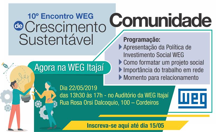  WEG realiza 10º Encontro de Crescimento Sustentável – Comunidade