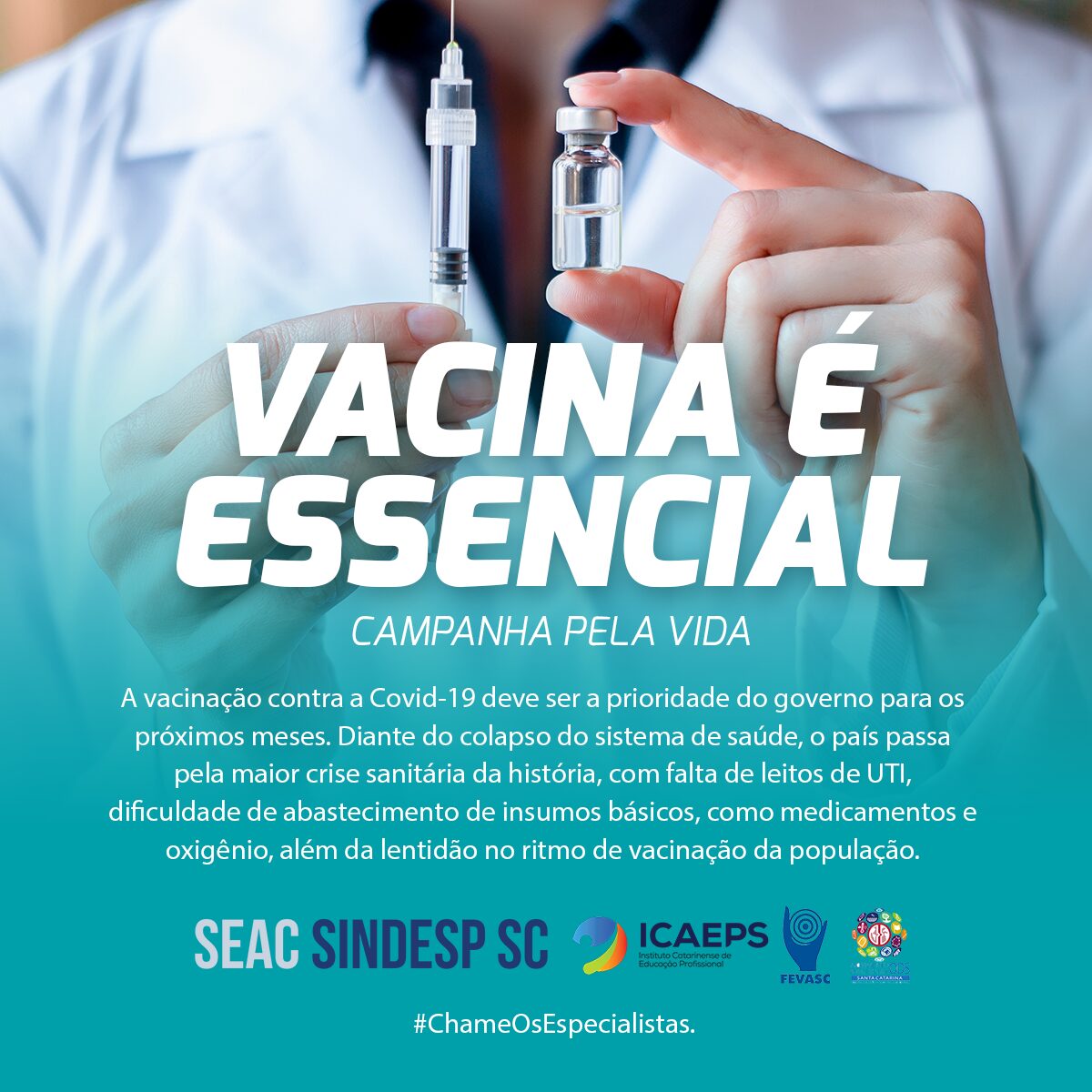  Entidades do setor de serviços lançam movimento “A vacina é essencial”