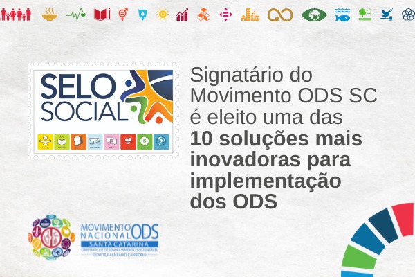  O Selo Social, tecnologia catarinense, é eleito umas 10 soluções mais inovadoras para implementação dos ODS