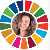 Imagem de perfil de Karla Serpa Zavaleta centralizada no círculo colorido dos Objetivos de Desenvolvimento Sustentável (ODS). Ela é Coordenadora de Mobilização Adjunta do Movimento ODS SC, engenheira civil e de segurança do trabalho. Atua na SCGÁS nas áreas de segurança do trabalho, meio ambiente e saúde, além de ser vice-presidente do Sindicato dos Engenheiros de Santa Catarina (SENGE-SC).