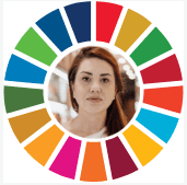 Imagem de perfil de Michelle Wundervald Zanelatto centralizada no círculo colorido dos Objetivos de Desenvolvimento Sustentável (ODS). Ela é Coordenadora Geral do Movimento ODS SC, administradora com especialização em gestão estratégica de pessoas, mentora de liderança e atua na transformação de equipes em times de alta performance. Atualmente, é Coordenadora Administrativa da ARV Investimentos Imobiliários e Presidente do comitê de imparcialidade da AMBIENS, organização signatária da ONU.