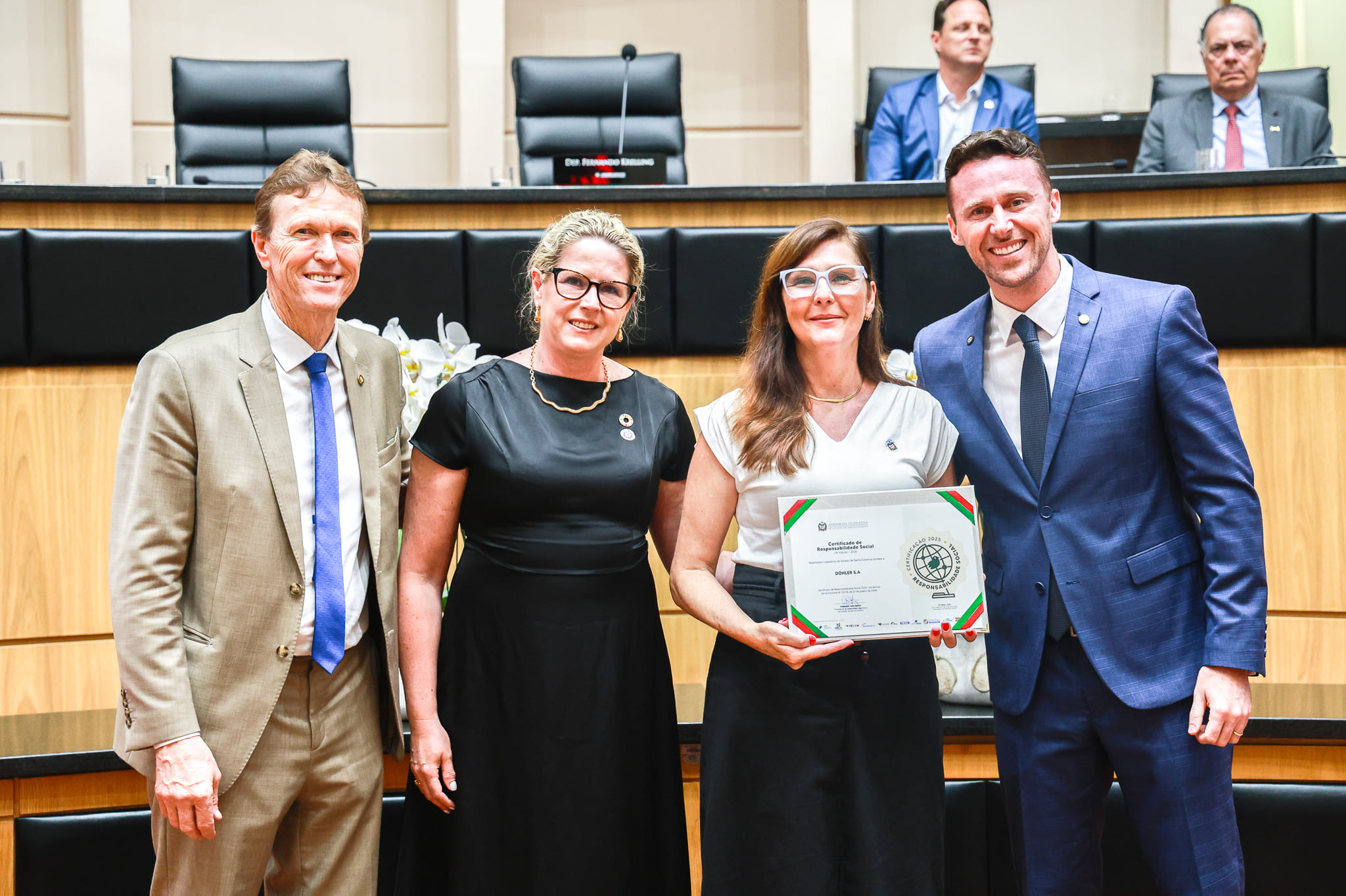  Signatárias do Movimento ODS SC se destacam na certificação e premiação de responsabilidade social da Alesc